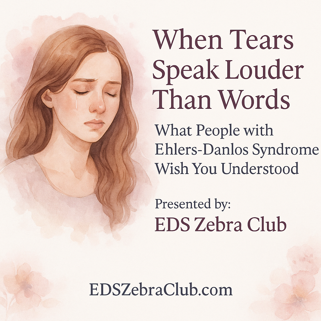 When Tears Speak Louder Than Words: What People with Ehlers-Danlos Syndrome Wish You Understood by: EDS Zebra Club
